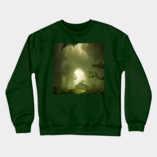 What once was might never be again - Small overgrown Hut in the Forest Crewneck Sweatshirt